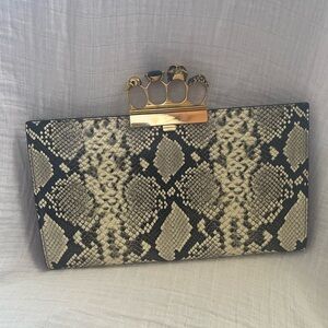 Alexander McQueen Embossed Skull Clutch